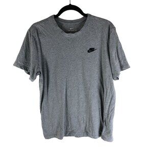 The Nike Tee Mens Crewneck Club T-Shirt Heathered Gray Size M